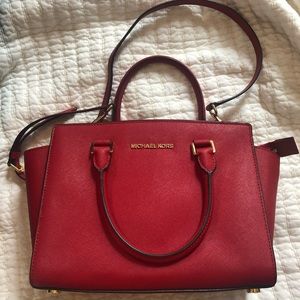 Michael Kors red handbag